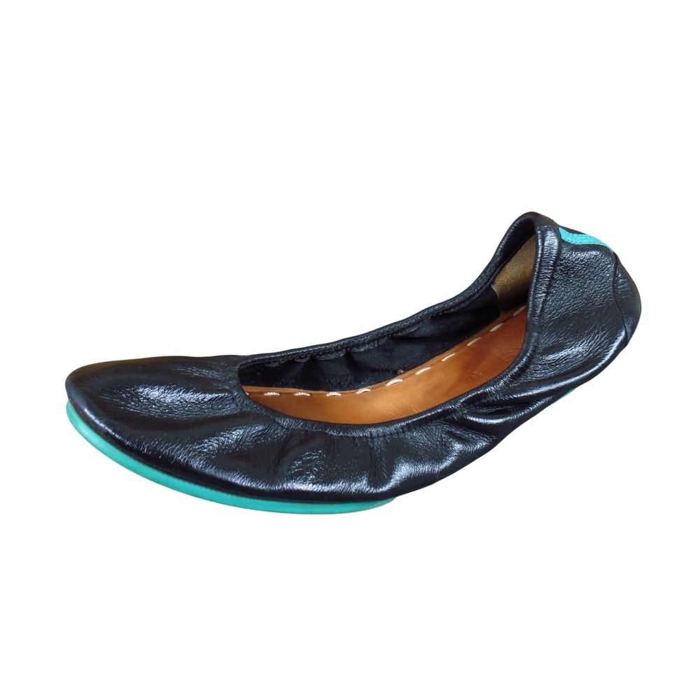 Tieks by Gavrieli Matte Black Ballet Flat Sz 10 Travel Work Foldable Leather